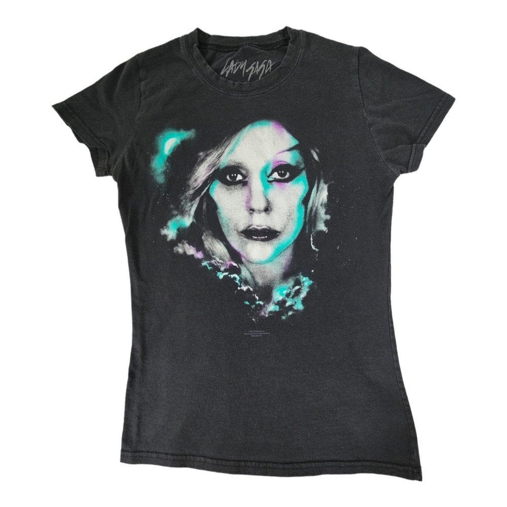 Lady Gaga Ate My Heart 2012 Faded Black T-Shirt Women's Small